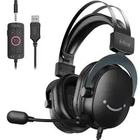 FIFINE H9 Gaming Headset | 7.1 Surround Sound USB Headphones w/ Detachable Mic