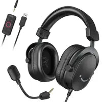 FIFINE H9 Gaming Headset | 7.1 Surround Sound USB Headphones w/ Detachable Mic
